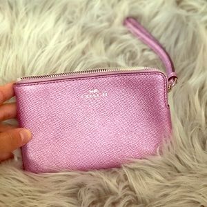Coach pink wristlet